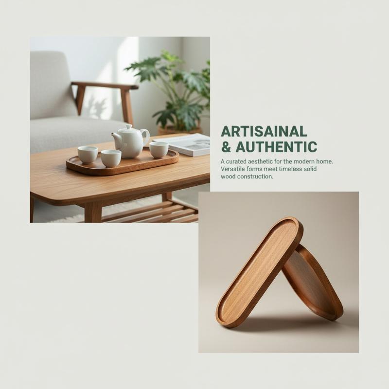 1pc Tableware Solid Wood Round - огляд і ціна Japanese Snacks