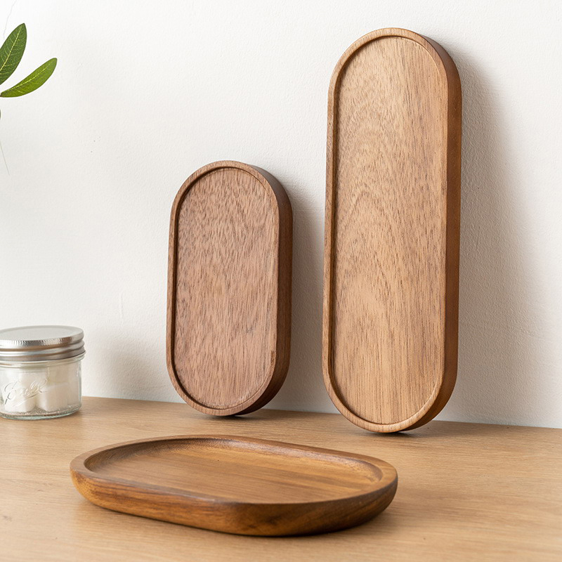 1pc Tableware Solid Wood Round - огляд і ціна Japanese Snacks