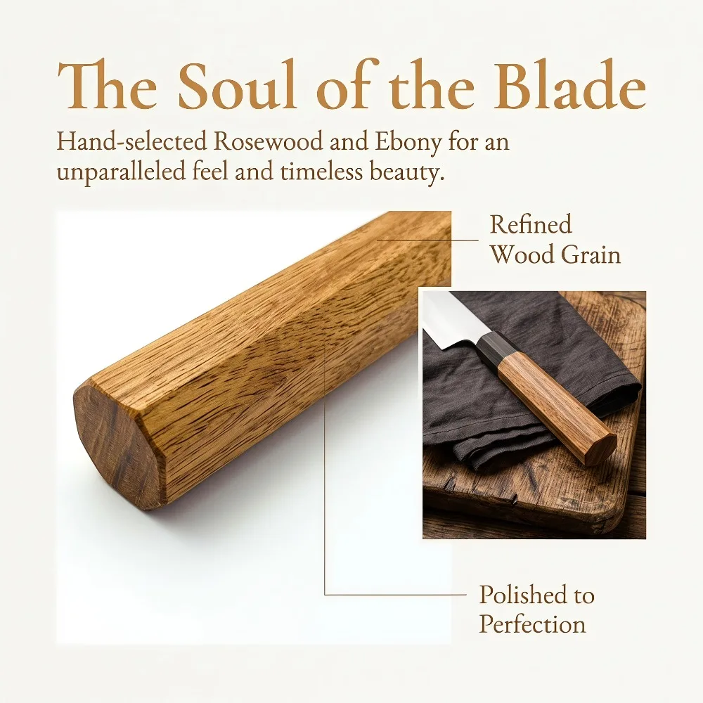 Solid Wood Octagonal Handle Bl - огляд і ціна Japanese Knife