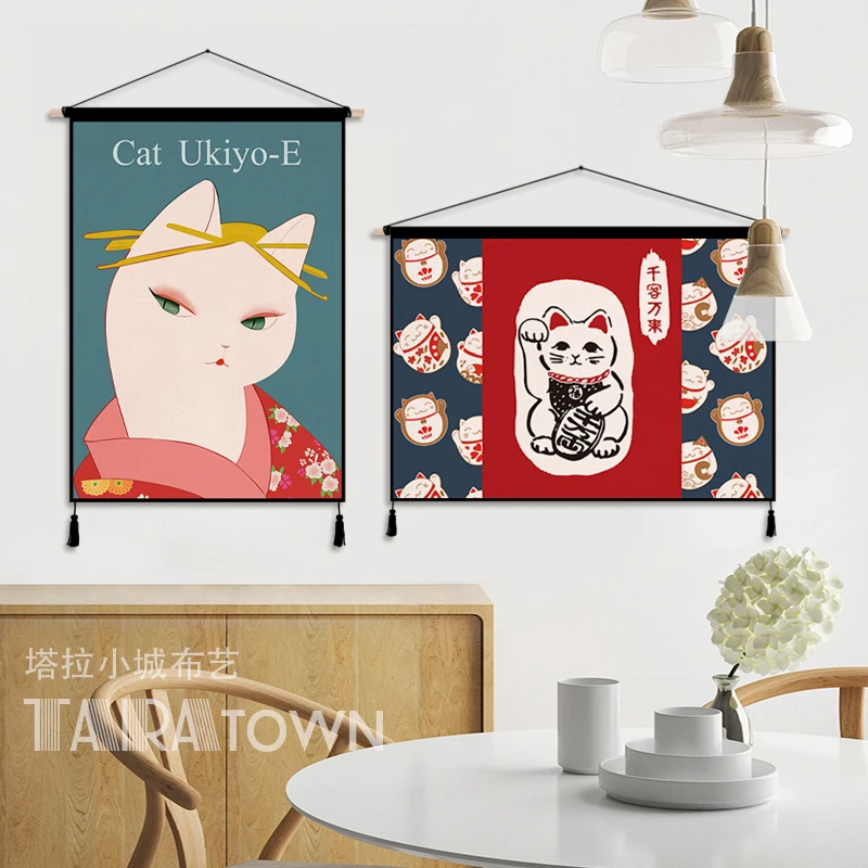 Japanese Lucky Cat Cloth Art A - огляд і ціна Japanese Restaurant Lifestyle